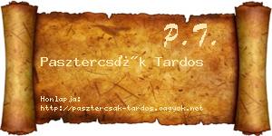 Pasztercsák Tardos névjegykártya
